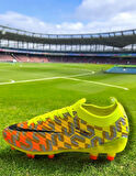 La Liga K500 Erkek Çoraplı Çim Saha Kramponu Sarı - Turuncu