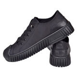 Miz Mooz 30131 Kadın Lastikli Paraşüt Kumaş Sneaker Ayakkabı Siyah