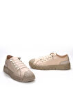 Miz Mooz 30131 Kadın Lastikli Paraşüt Kumaş Sneaker Ayakkabı Bej
