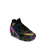 La Liga K565 Çocuk Çoraplı Çim Saha Kramponu Siyah - Altın