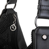 Nas 1071 Taşlı Kadın Omuz Çantası Siyah Taşlı