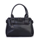 Nas 1455 Kadın Taşlı El Ve Omuz Çantası Siyah