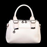 Nas 1455 Kadın Taşlı El Ve Omuz Çantası Krem