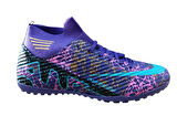La Liga H565 Erkek Çoraplı Halı Saha Ayakkabısı Mor - Turkuaz