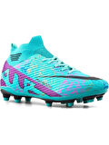 La Liga K565 Çocuk Çoraplı Çim Saha Kramponu Turkuaz - Mor