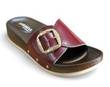 Esem 0047 Z 0014 Kadın Günlük Tek Tokalı Yazlık Comfort Terlik Bordo