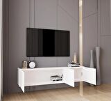 ENWOOD CAPELLA BEYAZ COUNTRY 3 KAPAKLI DUVARA MONTE  140 CM TV ÜNİTESİ