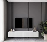 ENWOOD CAPELLA BEYAZ COUNTRY 4 KAPAKLI DUVARA MONTE  180 CM TV ÜNİTESİ