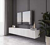 ENWOOD CAPELLA BEYAZ COUNTRY 4 KAPAKLI DUVARA MONTE  180 CM TV ÜNİTESİ