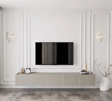 Enwood Capella Kumtaşı Rengi Mdf 5 Kapaklı Duvara Monte 200 Cm Tv Ünitesi