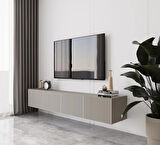 Enwood Capella Kumtaşı Rengi Mdf 4 Kapaklı Duvara Monte 180 Cm Tv Ünitesi