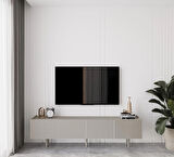 Enwood Capella Kumtaşı Rengi Mdf 4 Kapaklı Ahşap Ayaklı 180 Cm Tv Ünitesi