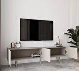 Enwood Capella Kumtaşı Rengi Mdf 4 Kapaklı Ahşap Ayaklı 180 Cm Tv Ünitesi