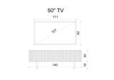 Enwood Capella Kumtaşı Rengi Mdf 3 Kapaklı Ahşap Ayaklı 140 Cm Tv Ünitesi