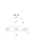 ENWOOD SPİCA SAFİR MEŞE RENGİ MDF 3 KAPAKLI AHŞAP AYAKLI 180 CM TV ÜNİTESİ