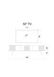 ENWOOD SPİCA SAFİR MEŞE RENGİ MDF 3 KAPAKLI AHŞAP AYAKLI 180 CM TV ÜNİTESİ