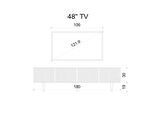 Enwood Capella Gri Mdf Country 4 Kapaklı DUVARA MONTE 180 Cm Tv Ünitesi
