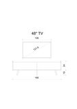 ENWOOD RİGEL COUNTRY BEYAZ MDF 2 KAPAKLI (DÜŞME KAPAK) AHŞAP AYAKLI 180 CM TV ÜNİTESİ