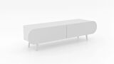 Enwood Regulus Beyaz Mdf 2 Kapaklı(Üstten Açılır) Ahşap Ayaklı 160 Cm Modern Tv Ünitesi