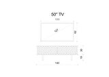 Enwood Pollux Country Mdf Beyaz 2 Kapaklı Ahşap Ayaklı 140 Cm Tv Ünitesi