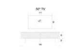 Enwood Pollux Country Mdf Siyah 2 Kapaklı Ahşap Ayaklı 180 Cm Tv Ünitesi