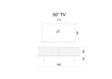 Enwood Pollux Country Mdf Siyah 2 Kapaklı Ahşap Ayaklı 140 Cm Tv Ünitesi