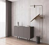 ENWOOD CAPELLA GRİ MDF 3 KAPAKLI RAFLI 120 LIK KONSOL