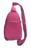 Bordo Krinkıl Su Geçirmez Kumaş Unisex Çapraz Body Bag ve  Göğüs Çantası / 3200