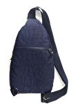 Lacivert Krinkıl Su Geçirmez Kumaş Unisex Çapraz Body Bag ve  Göğüs Çantası / 3200
