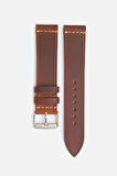 Hakiki Deri Saat Kordonu Kayış - Crazy Kahve - Tek Katlı - 22 mm