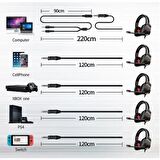 Coofbe Profesyonel Kafaüstü Kulaklık 3.5mm Oyuncu Kulaklığı Telefon PC PS4 PS5 Kulaklık Gaming Kulaklık