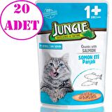 Jungle Kedi Yaş Mama Somonlu Jelli 100 Gr 20 AD