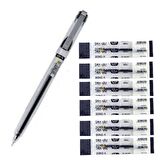 Siyah My Gel 0.5mm Ince Iğne Uçlu Jel Kalem 1 Adet ve Kalem Yedeği 6 Adet Dong-A My-jel Pilot Kalem Yedeği