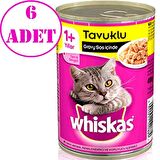 Whiskas Tavuklu Konserve Kedi Maması 400 gr 6 AD