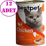 BestPet Tavuklu Yavru Kedi Konservesi 400gr 12 AD
