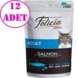 Felicia Yaş Kedi Maması Tahılsız Somonlu 85 gr 12 AD