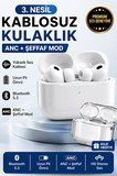 Air Pro3 ANC 2026 Dokunmatik Premium Bluetooth Kulaklık - Aktif Gürültü Engelleme, HD Ses, Şeffaf Mod