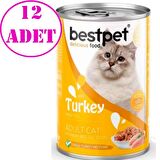 Best Pet Hindi Etli Yetişkin Kedi Konservesi 400 Gr 12 AD