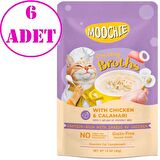 Moochie Kedi Çorbası Parça Kalamarlı Tavuklu Tahılsız 40 Gr 6 AD