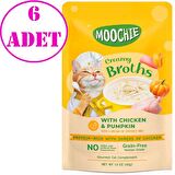 Moochie Kedi Çorbası Parça Tavuklu Balkabaklı Tahılsız 40 Gr 6 AD