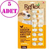 Reflex Tavuk Etli Düğümlü Köpek Çiğneme Kemiği 8'li 100 Gr 5 AD