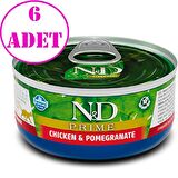 ND Prime Tahılsız Tavuklu Narlı Kedi Konservesi 70 Gr 6 AD