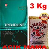 Trendline Kısırlaştırılmış Tavuklu Kedi Maması Açık 3 Kg