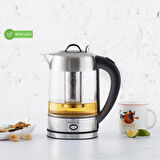 Karaca Cam Inox Bitki Çayı Makinesi Ve Su Isıtıcı Kettle 2202,led, Yüksek Borosilikat Gövde