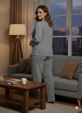 KADIN GRİ İNSPİRE PİJAMA TAKIMI