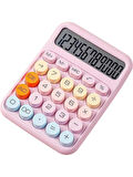 MOBGİFT Renkli Yuvarak Tuşlu Şirin Hesap Makinası PEMBE