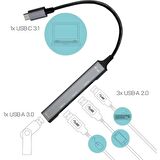 Type-c To Usb 3.0 4 Port 30CM Usb Çoklayıcı Yd 30