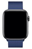 Megafox Apple Watch Seri 3/4/5/6/7/8/Se Hasır Metal Kordon Örgü Kayış Bileklik 38-40-41 MM Uyumlu
