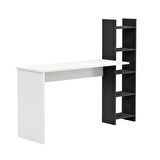 Reyo Kitaplıklı Fonksiyonel Çalışma Masası MS2 Beyaz Antrasit