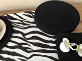 SOFRA SUNUM SETİ ZEBRA DESENLİ